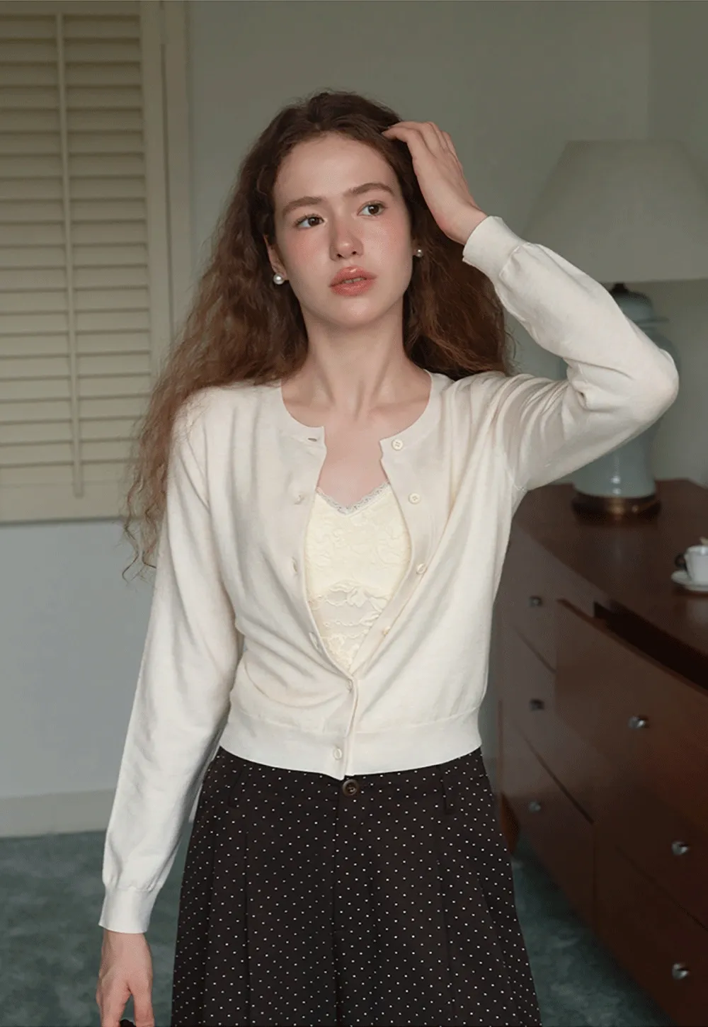 Womens Knit Button Down Cardigan