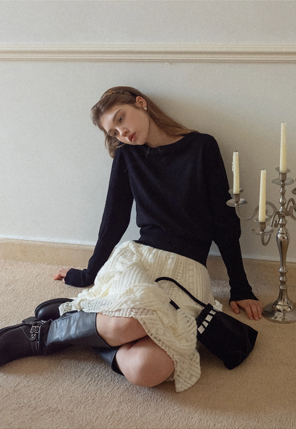 Lace Layered Ruffle Skirt Women Vintage