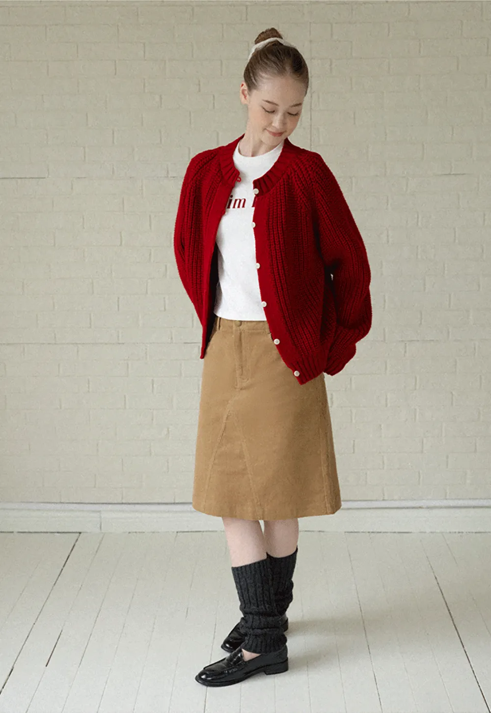 Corduroy A-Line Mini Skirt
