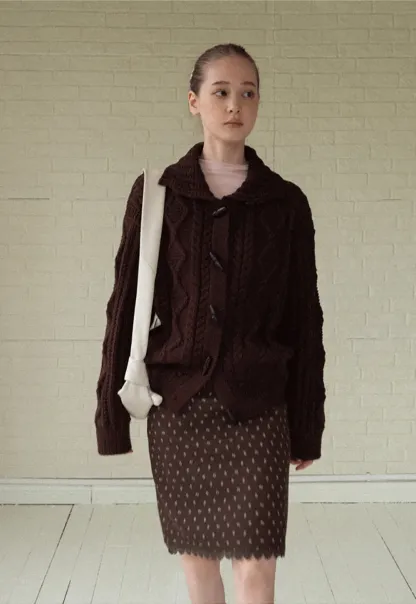 Floral Jacquard Mini Skirt