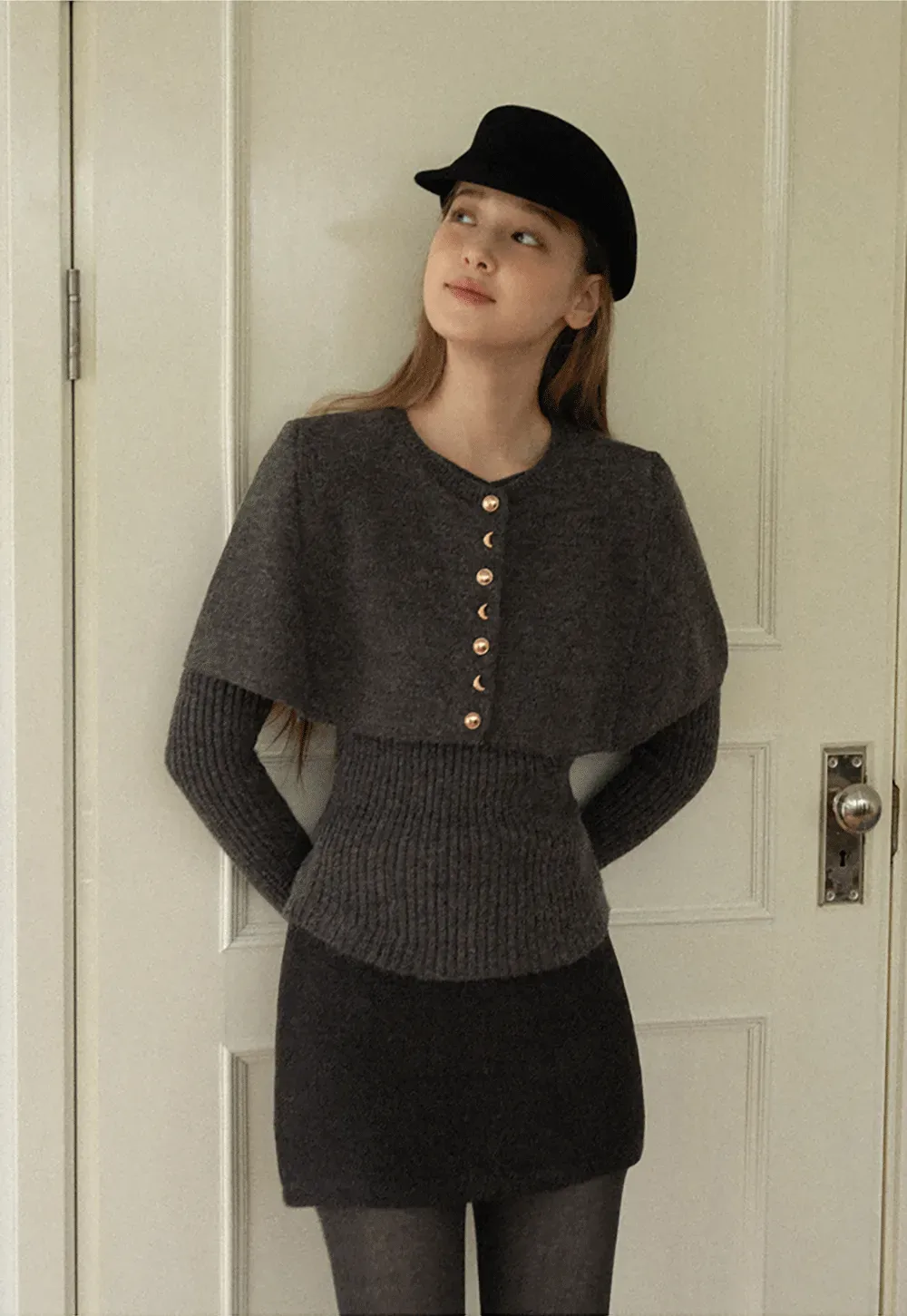 Wool Structured Newsboy Cap