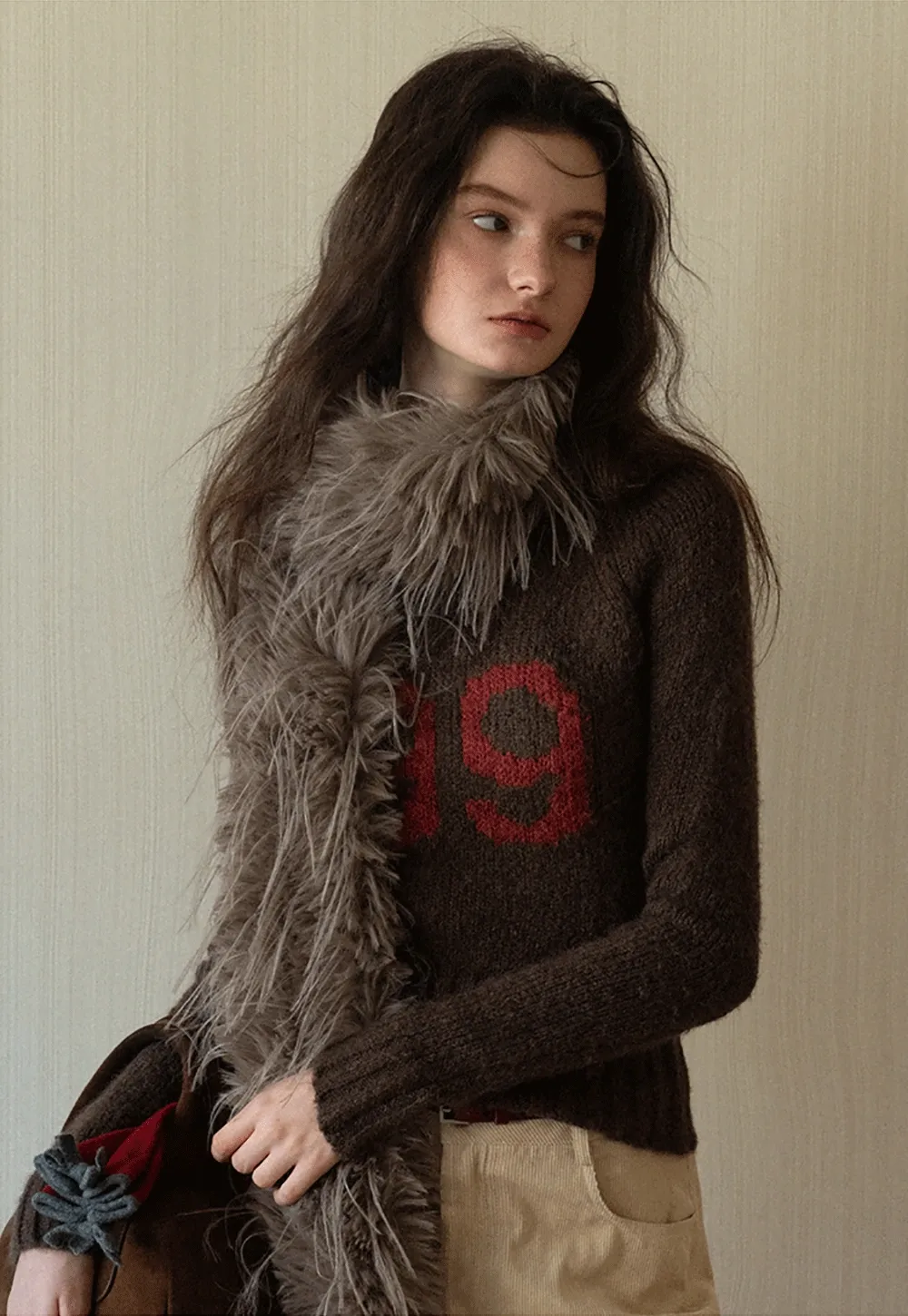 Women Knitted Crew Neck Sweater