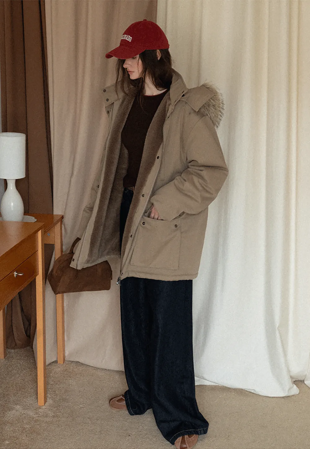 Wide-Leg Dark Wash Jeans