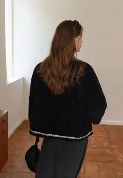 Chanel-Inspired Woven Quilted Short Jacket