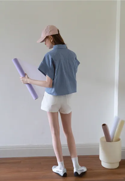 Women’s Denim Button Down Shirt