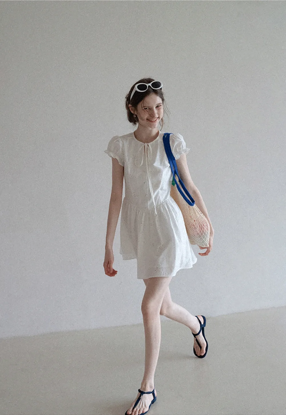 Women’s Sleeveless Eyelet Mini Dress