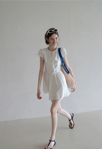 Women’s Sleeveless Eyelet Mini Dress