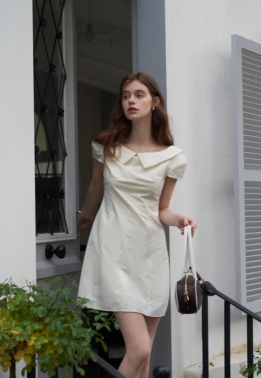 Women’s Sailor-Collar A-Line Mini Dress