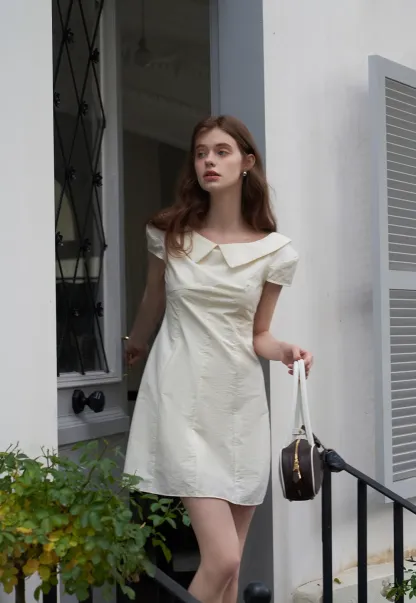 Women’s Sailor-Collar A-Line Mini Dress