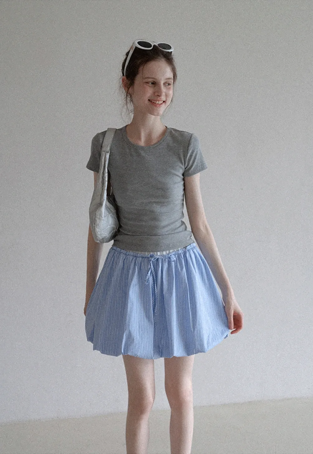 Women’s Basic Ribbed Knit T-Shirt