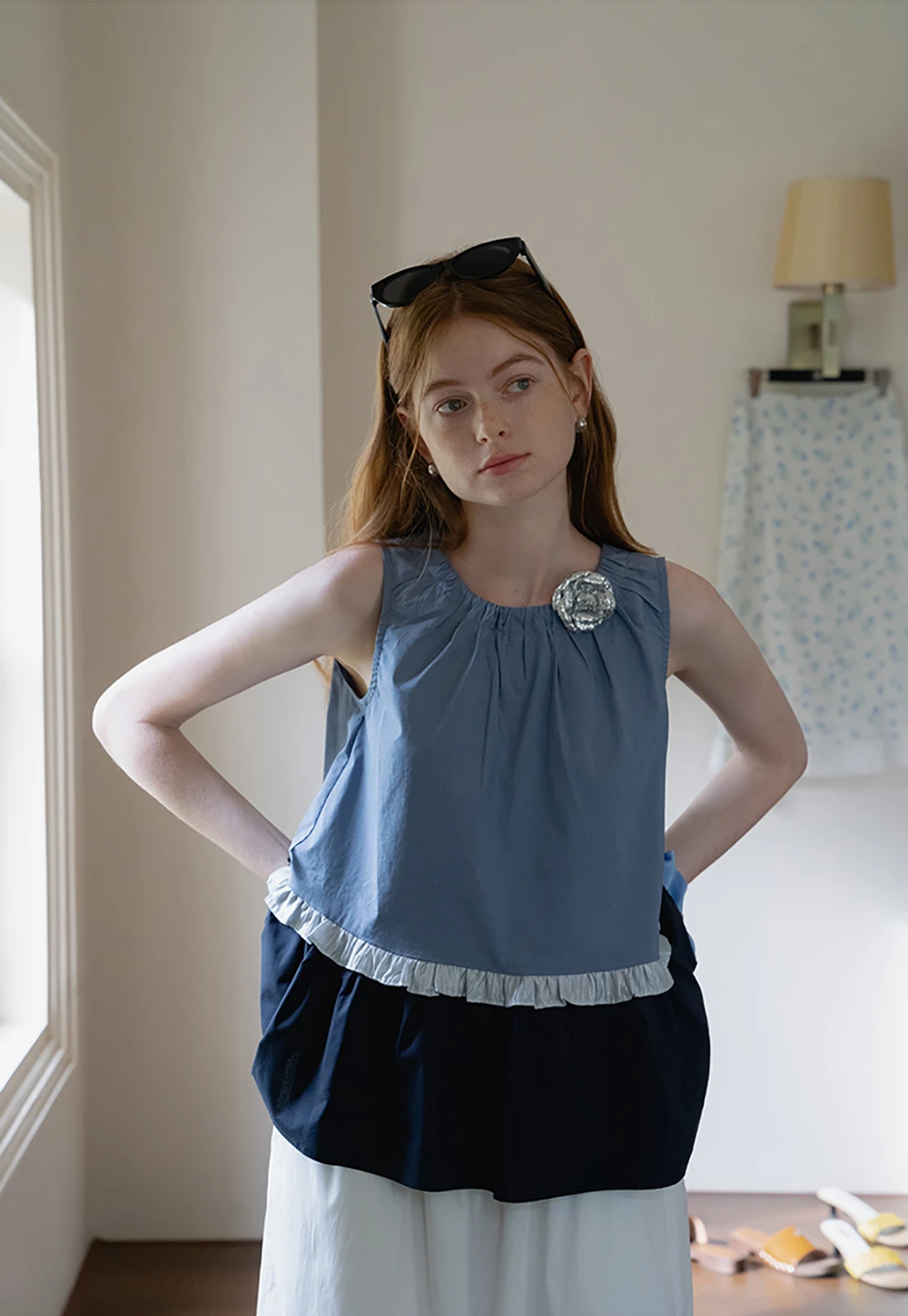 Women’s Layered Ruffle-Hem Sleeveless Vest