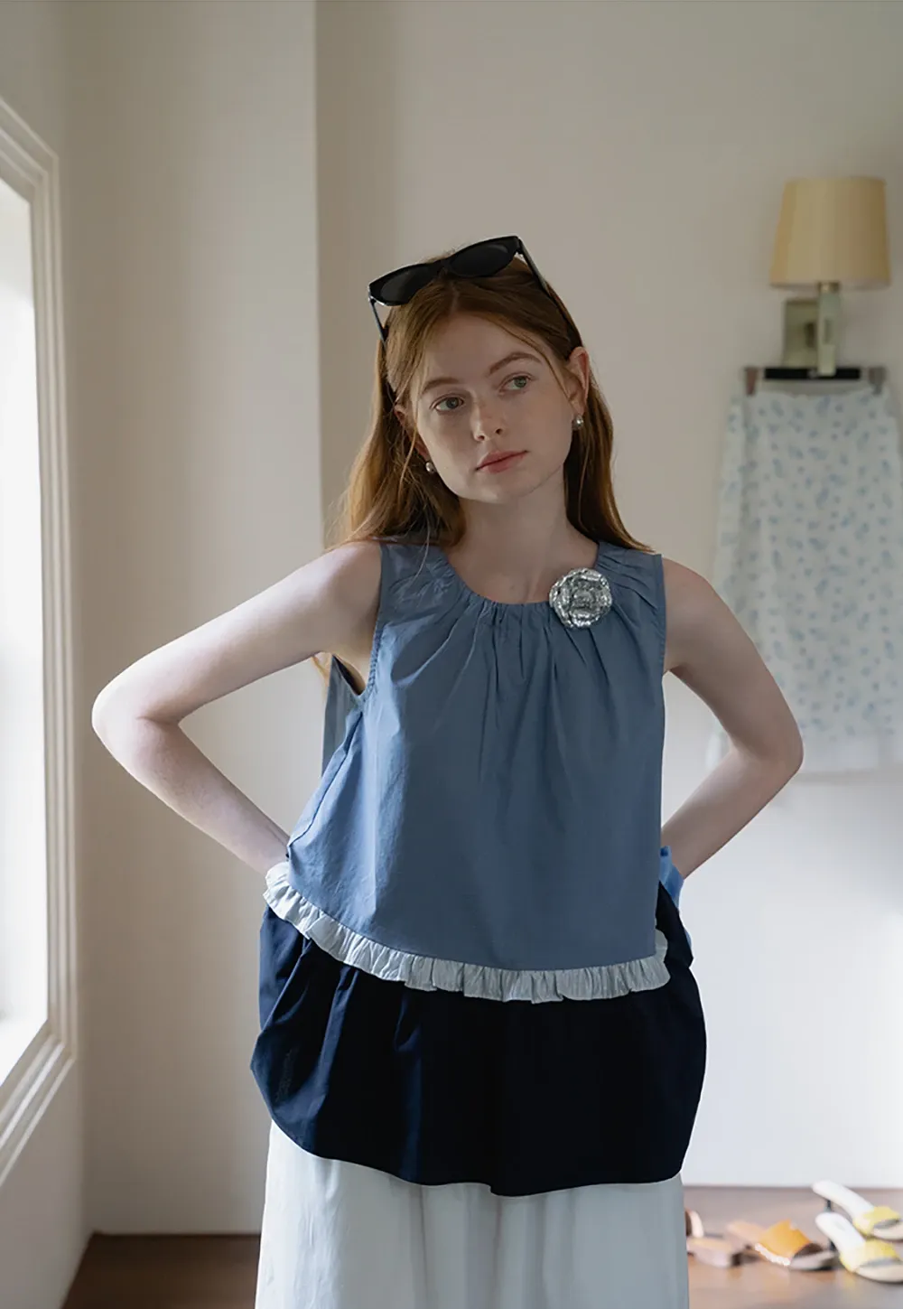 Women’s Layered Ruffle-Hem Sleeveless Vest