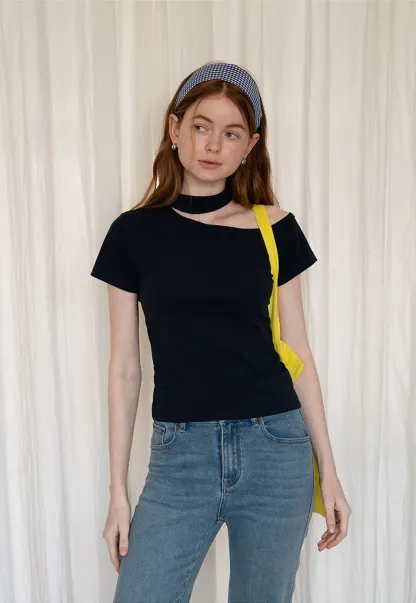 Asymmetrical Neckline Tee