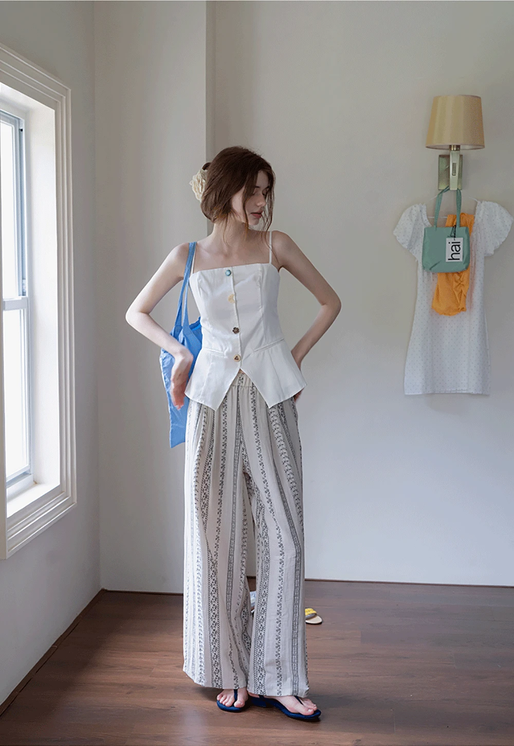 Chic Camisole Vest with Mixed Buttons