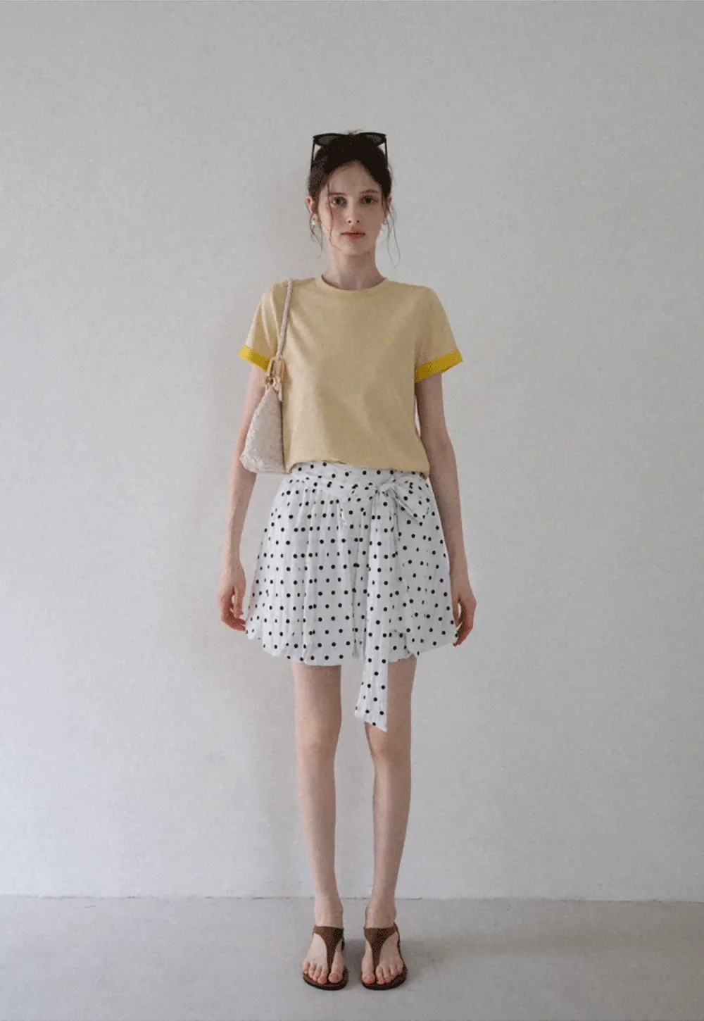 Women's Contrast Trim Crewneck T-Shirt