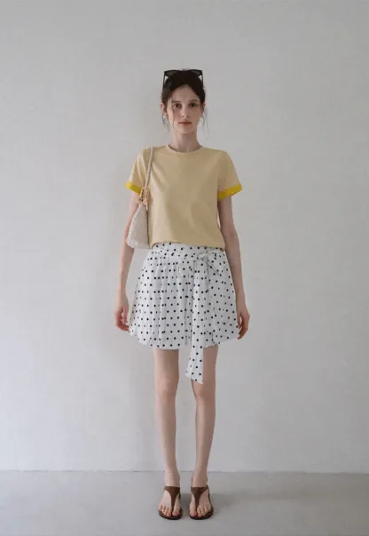 Women's Contrast Trim Crewneck T-Shirt