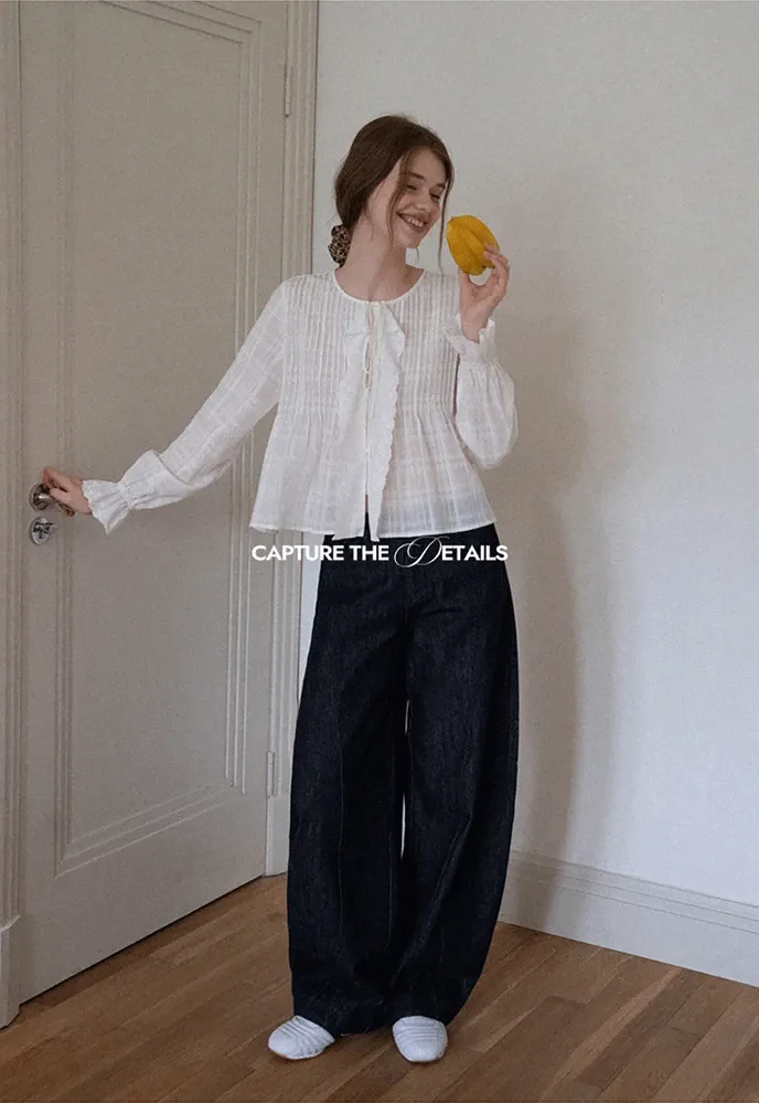 Women Wide‑Leg Denim Pants