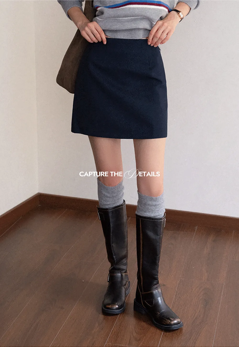 Wool Blend Mini Skirt