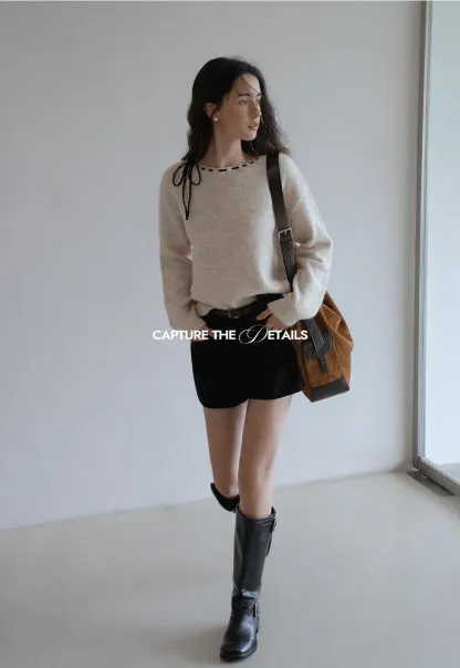 Bow Detail Knit Sweater