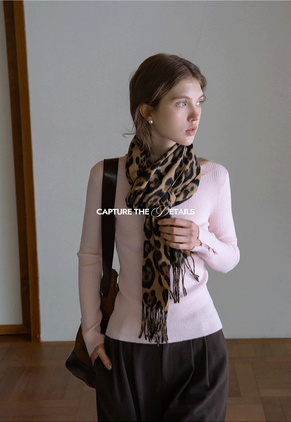 Leopard Print Tassel Scarf Warm Faux Cashmere