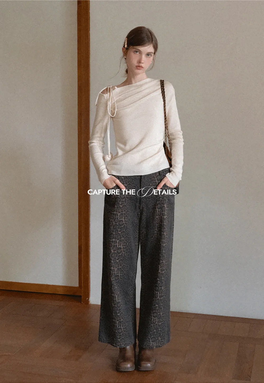 Womens Asymmetric Shoulder Long Sleeve Top