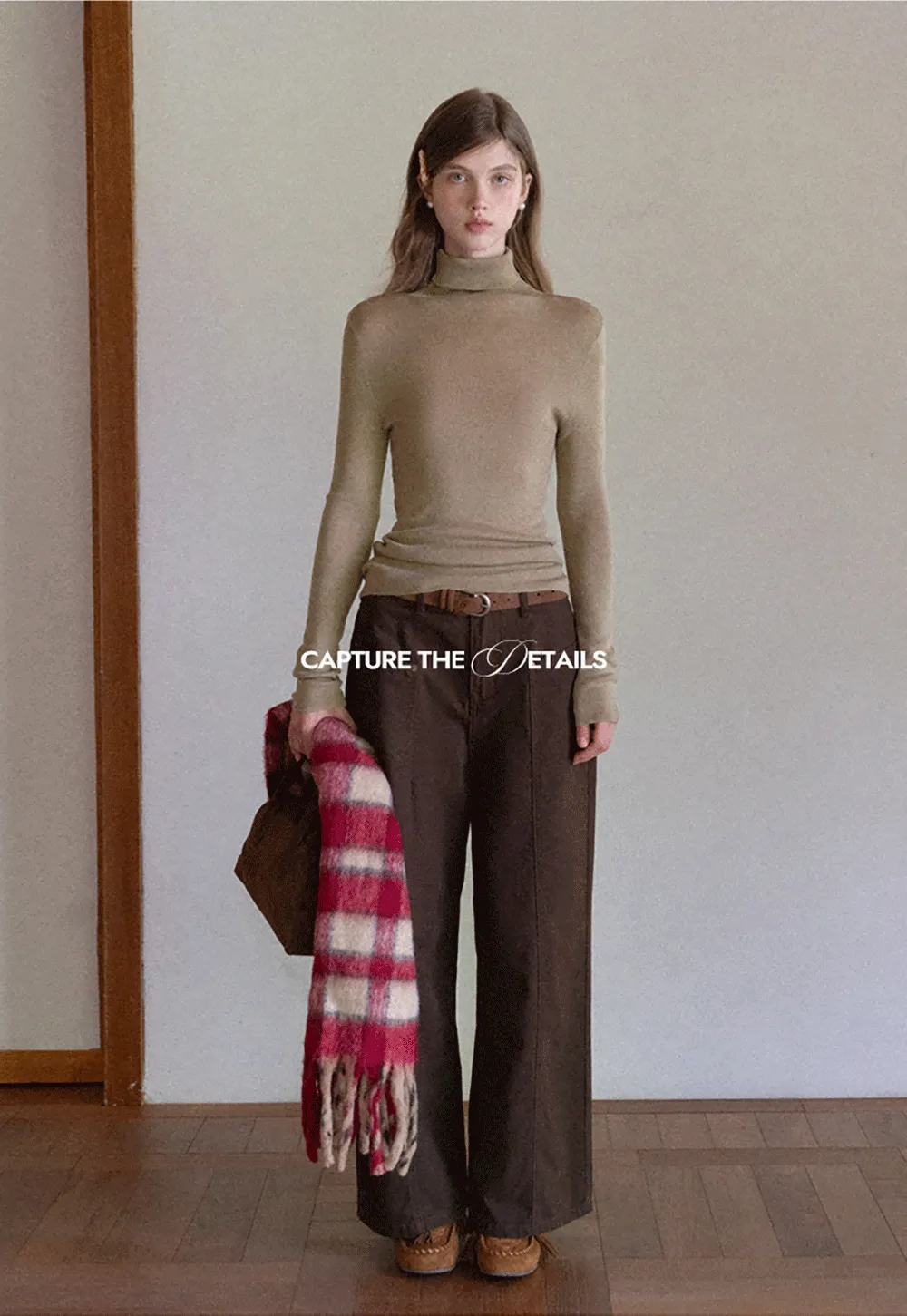 Ribbed Turtleneck Top