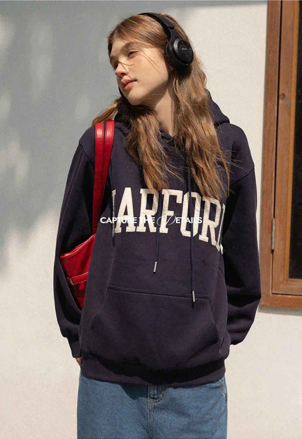 Stylish Hoodie with College Print