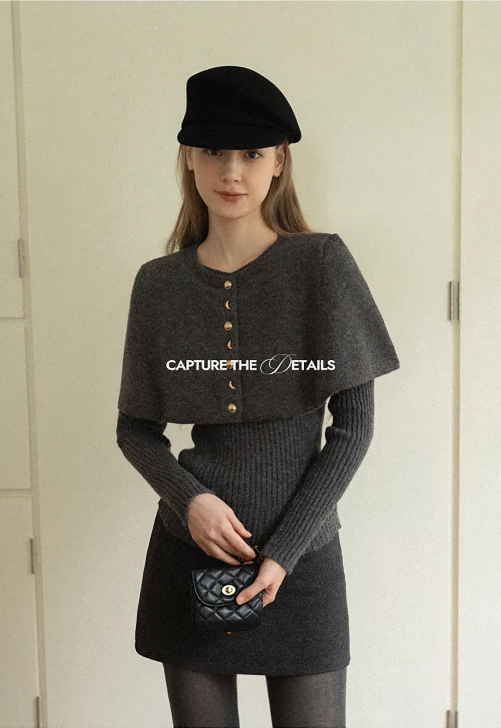 Wool Structured Newsboy Cap