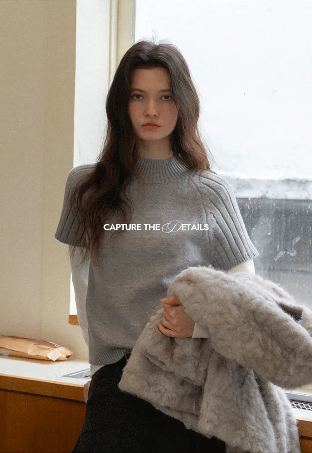 Olive Short Sleeve Mock Neck Knit Top