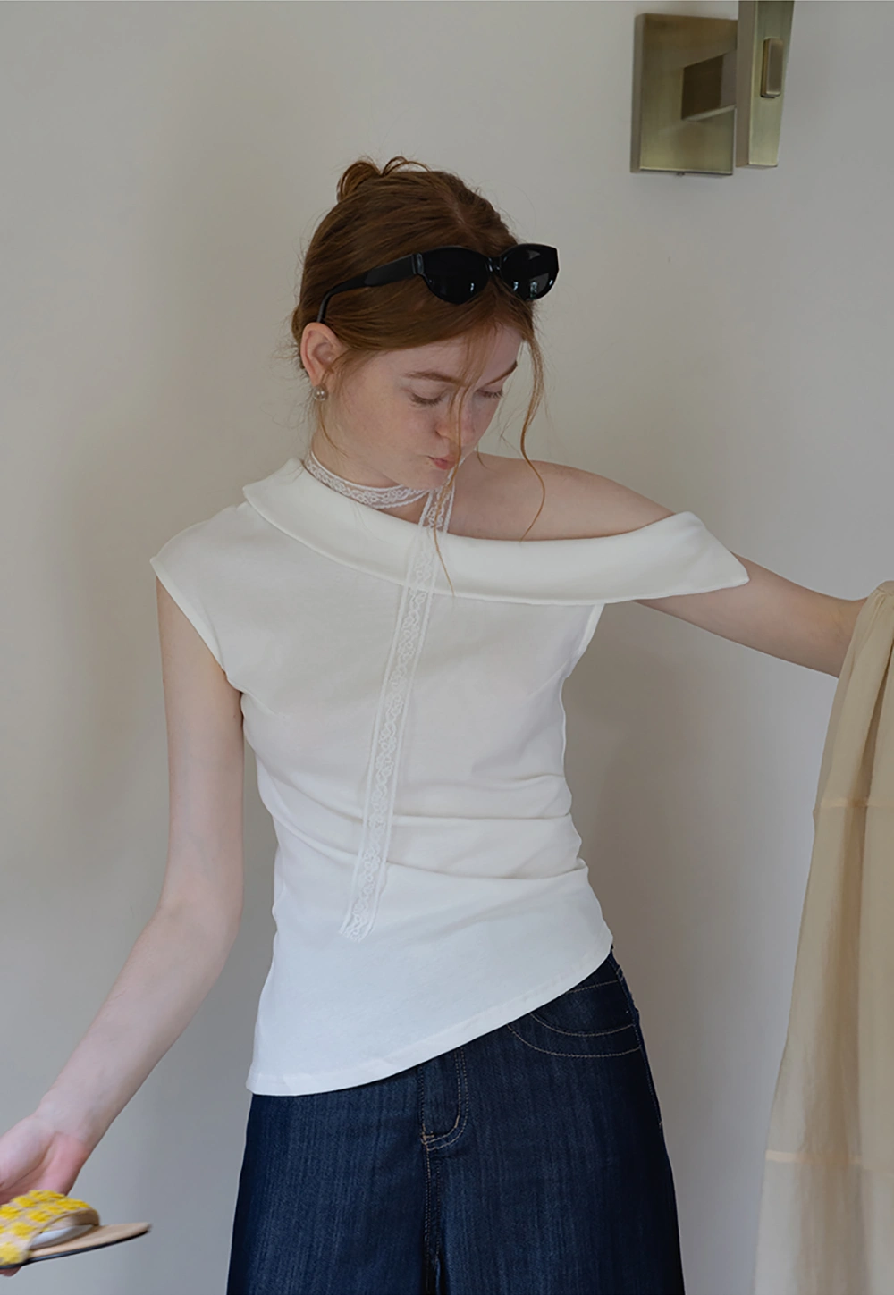 Women’s Asymmetrical Off Shoulder Top