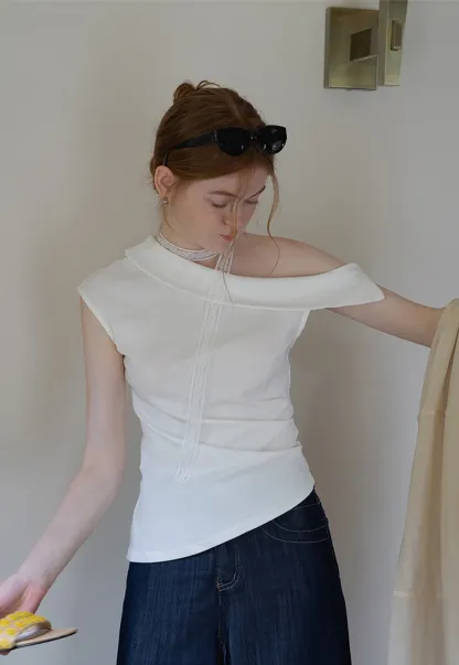 Women’s Asymmetrical Off Shoulder Top