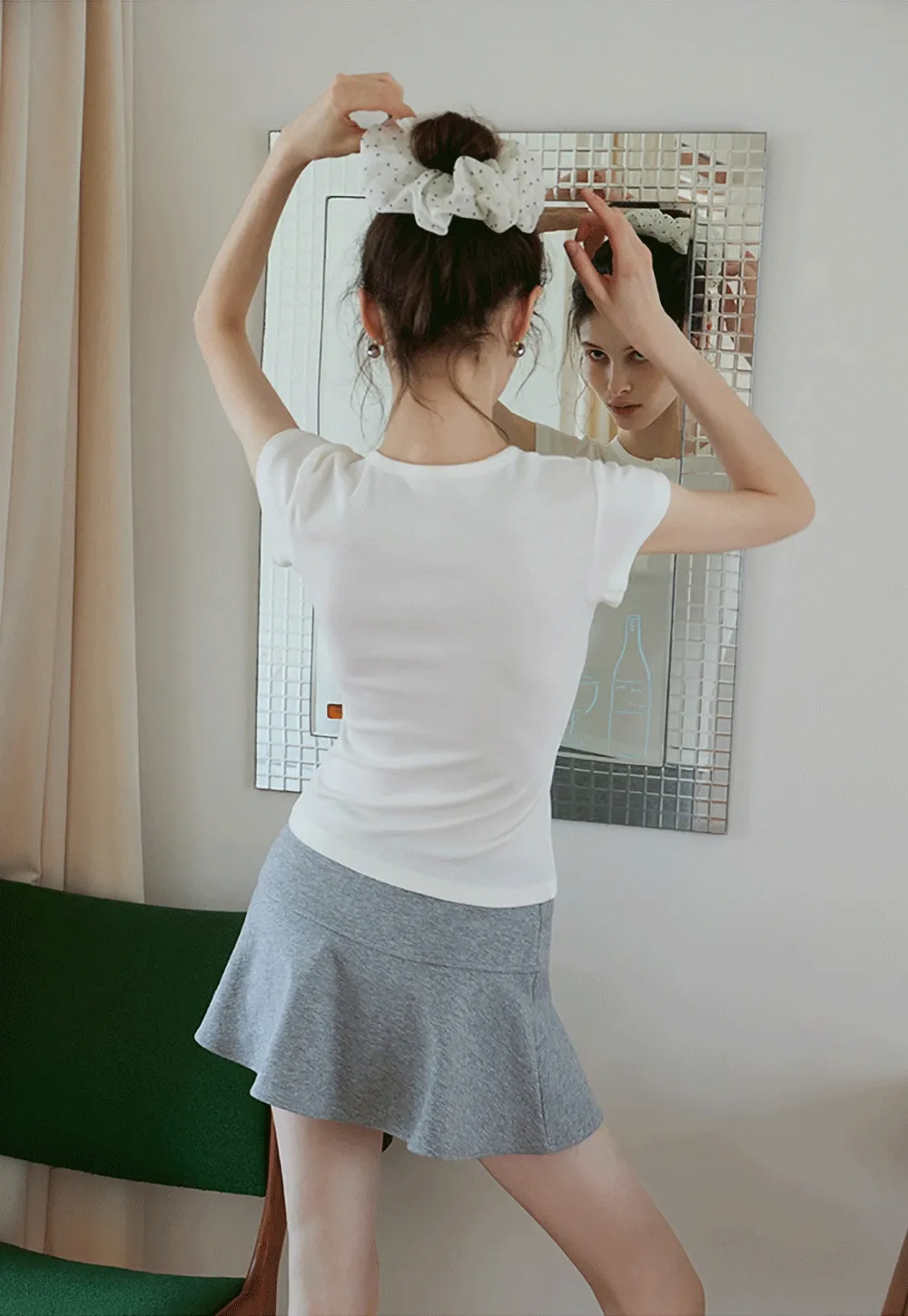 Women’s High Waist Flared Mini Skirt