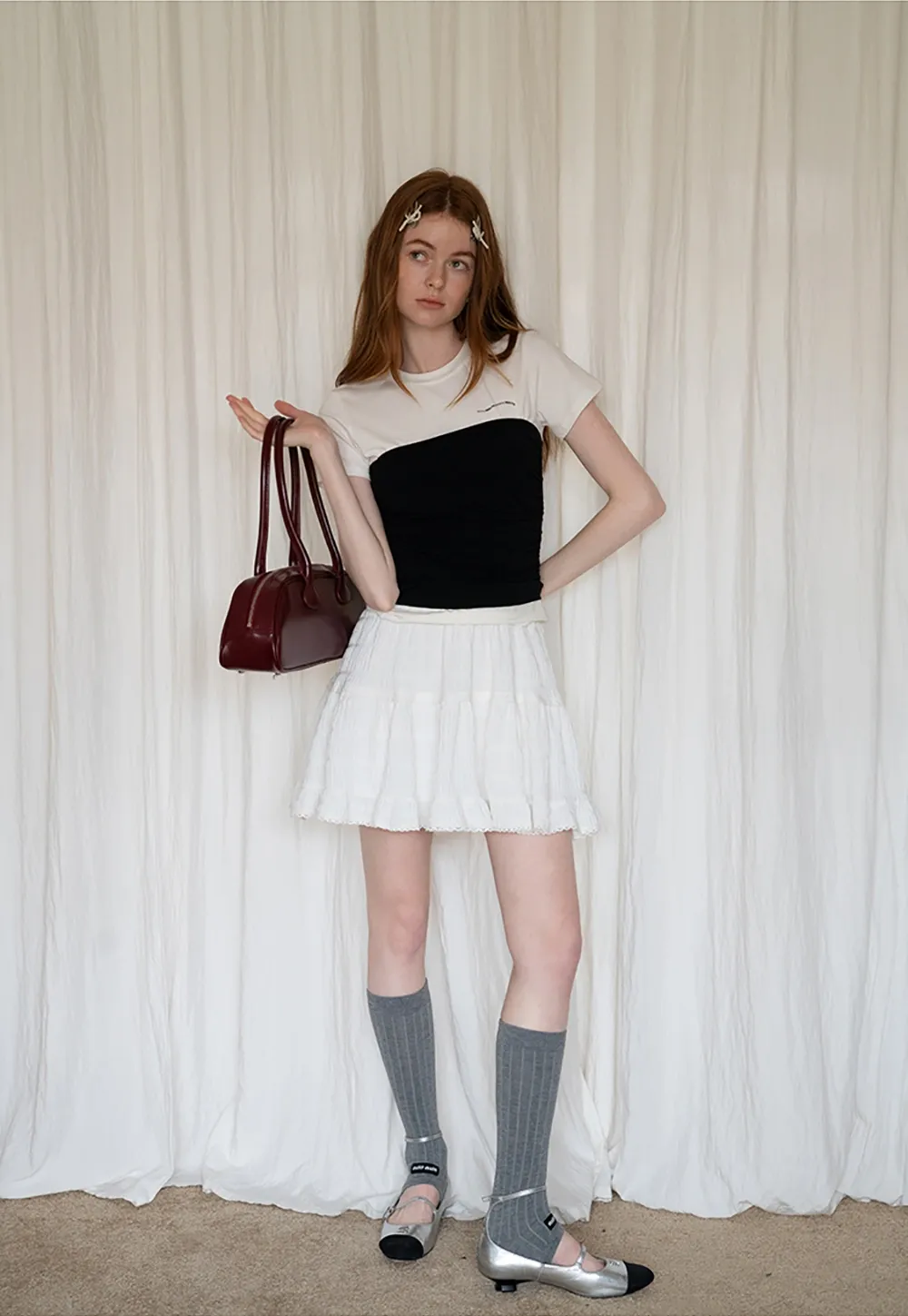 Black and White Contrast Tee