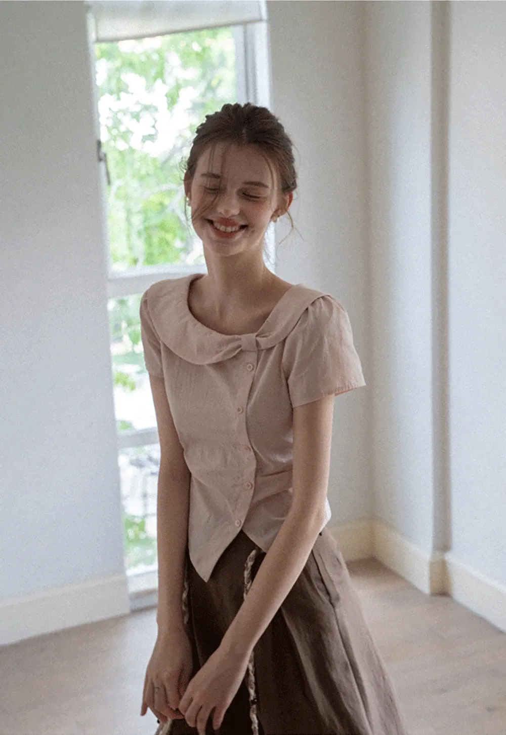 Women’s Peter Pan Collar Button Blouse