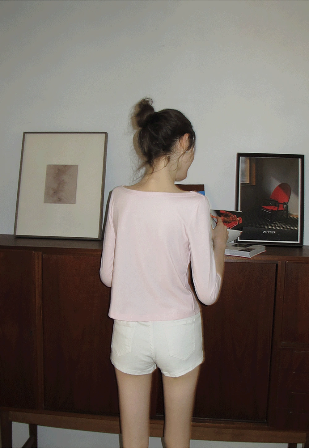 Women's Boat Neck 3/4 Sleeve Top