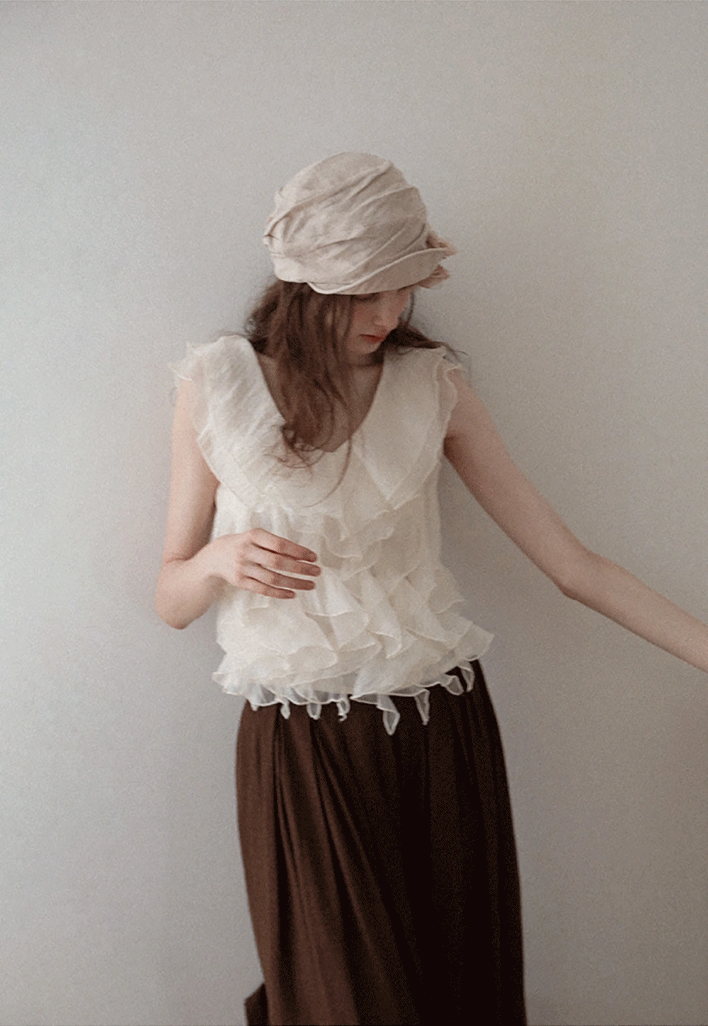 Women's Ruffle Layer Sleeveless Tank Top