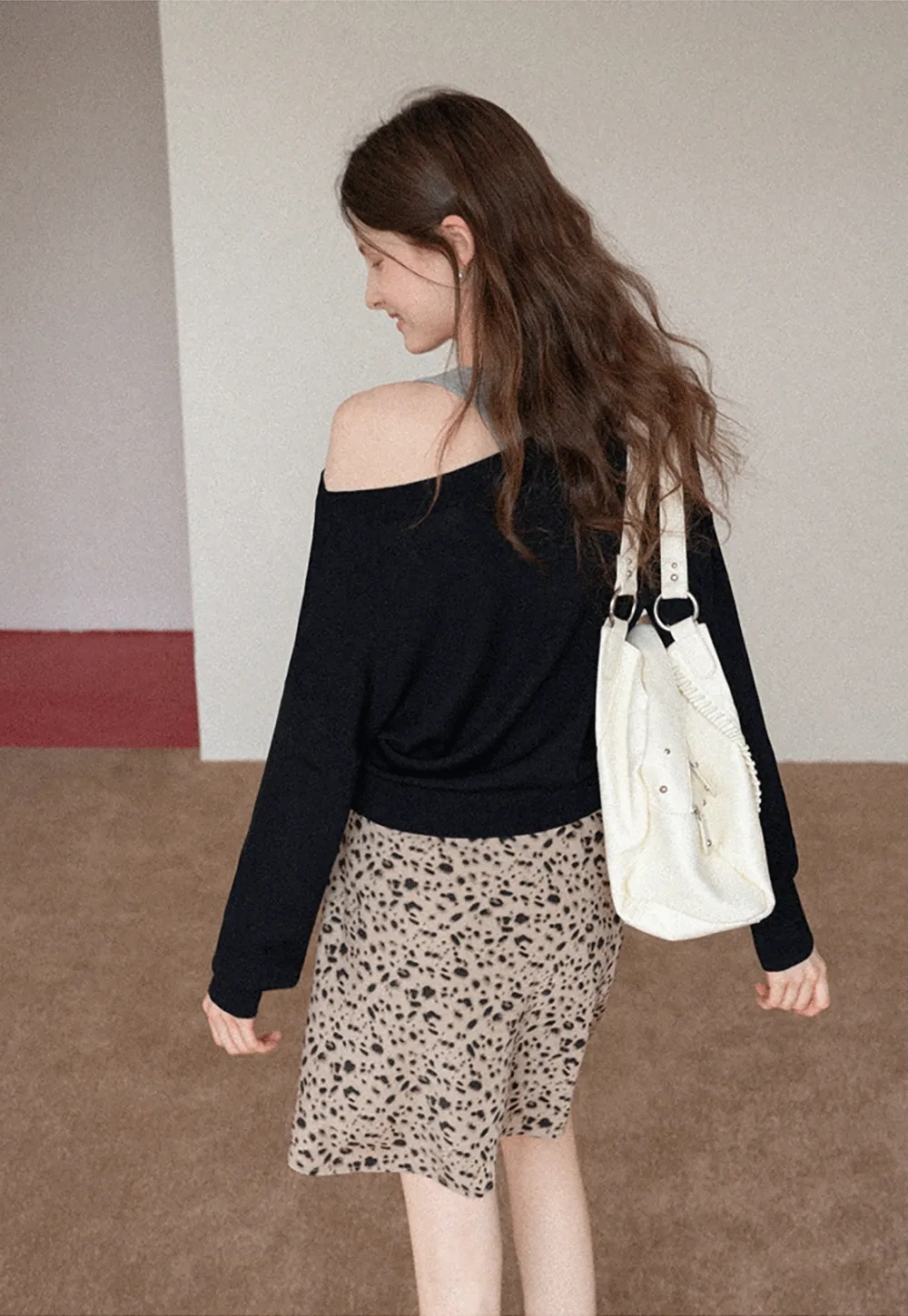 Women's Leopard-Print A-Line Mini Skirt