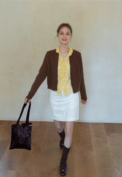 Womens Knit Button Down Cardigan Sweater