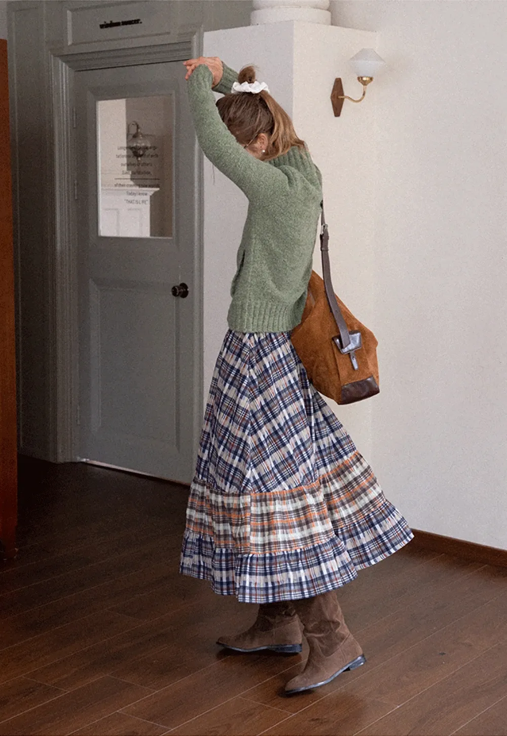 Women’s High Neck Zip Up Knit Cardigan