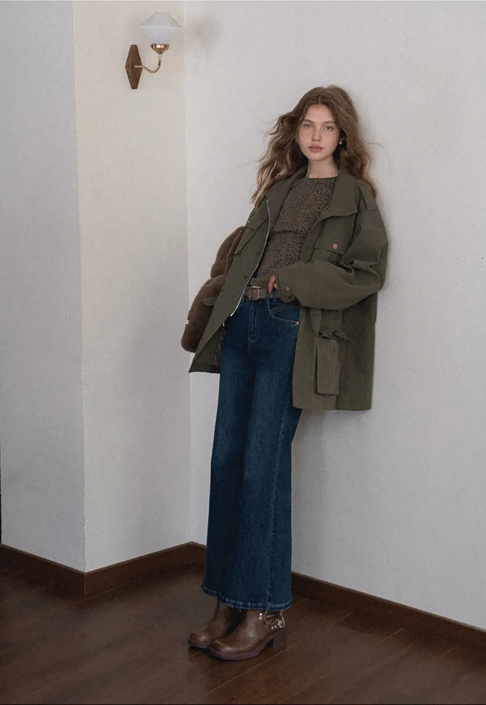 Leopard Print Long Sleeve Top