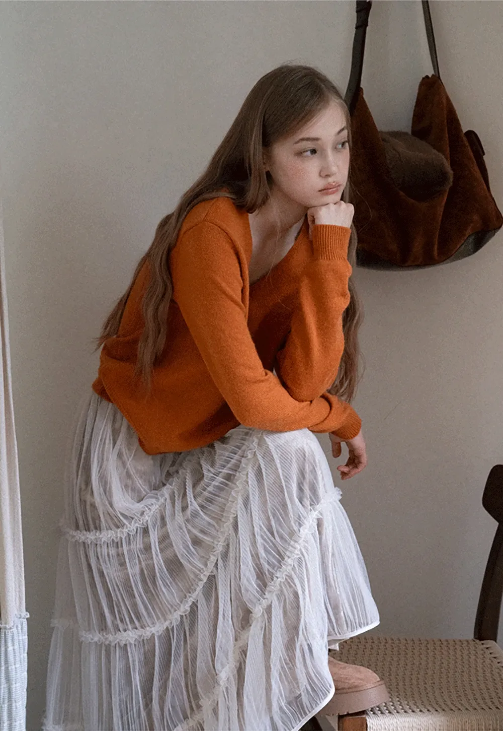 Women Romantic Layered Tulle Midi Skirt