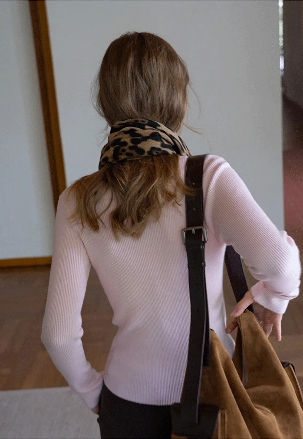 Leopard Print Tassel Scarf Warm Faux Cashmere