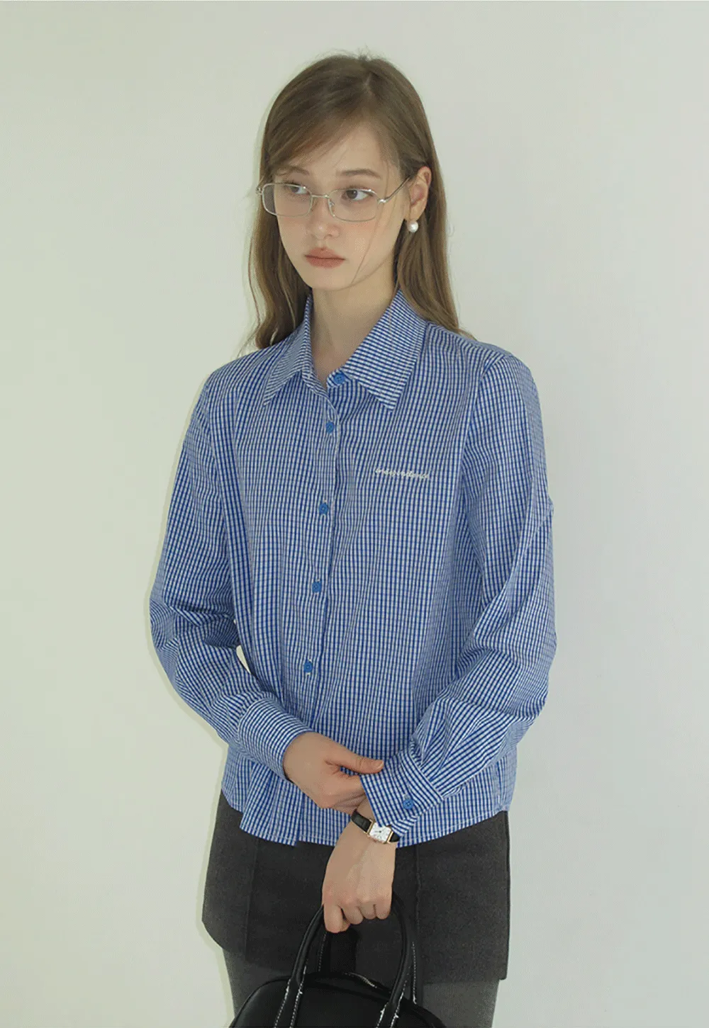 Blue Check Button Up Shirt