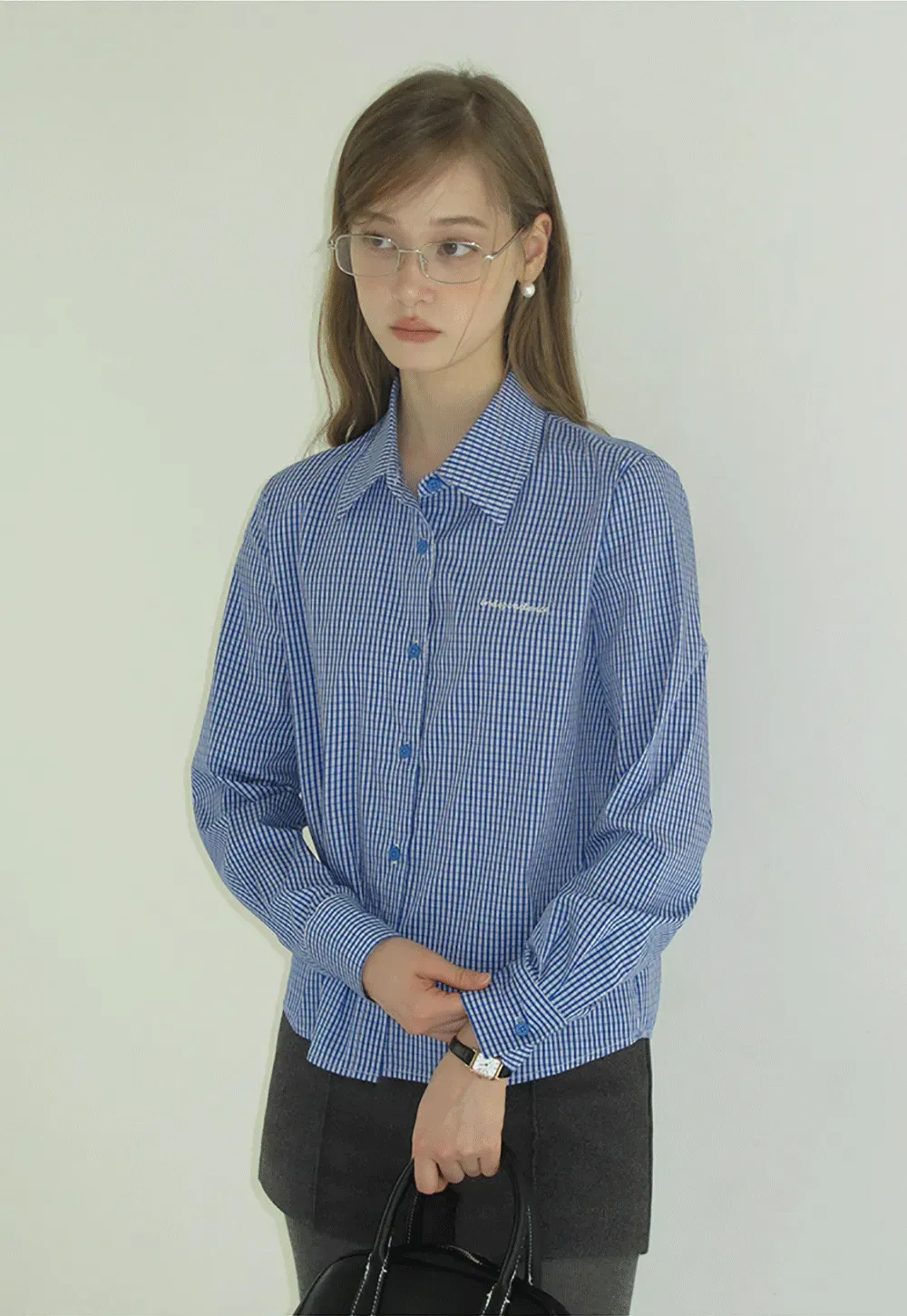 Blue Check Button Up Shirt