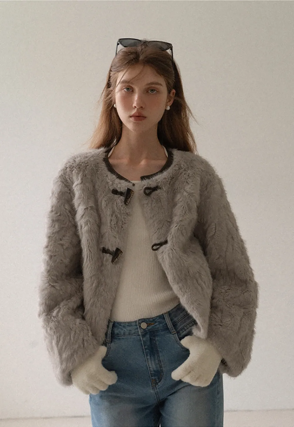 Solid Color Thick Knitted Finger Gloves