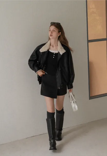 Women Lace Trim Knit Top Long Sleeve Elegant Style