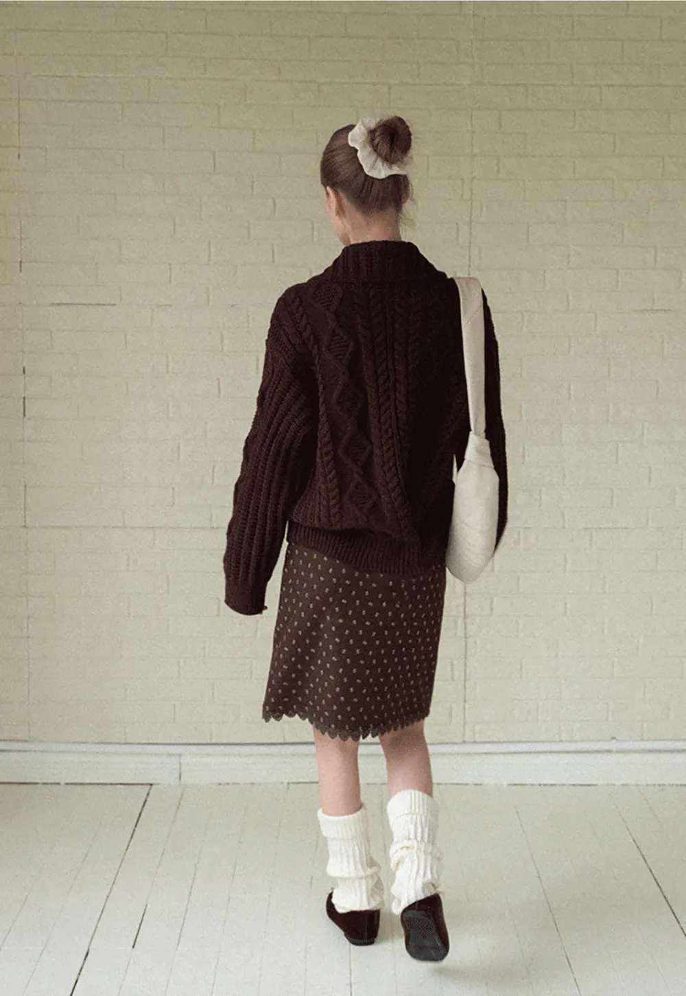 Floral Jacquard Mini Skirt