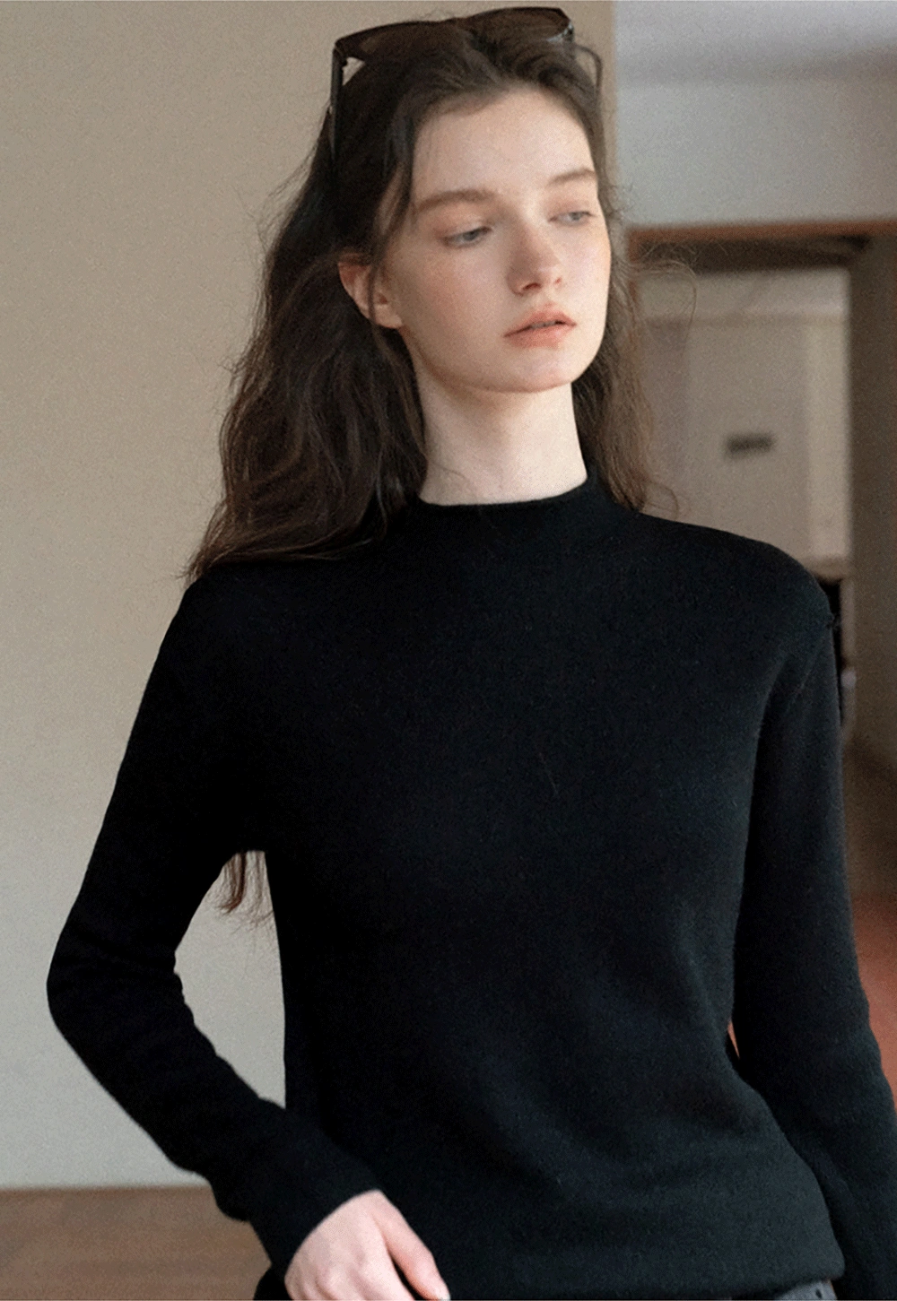 Women Soft Long Sleeve Crew Neck Sweater