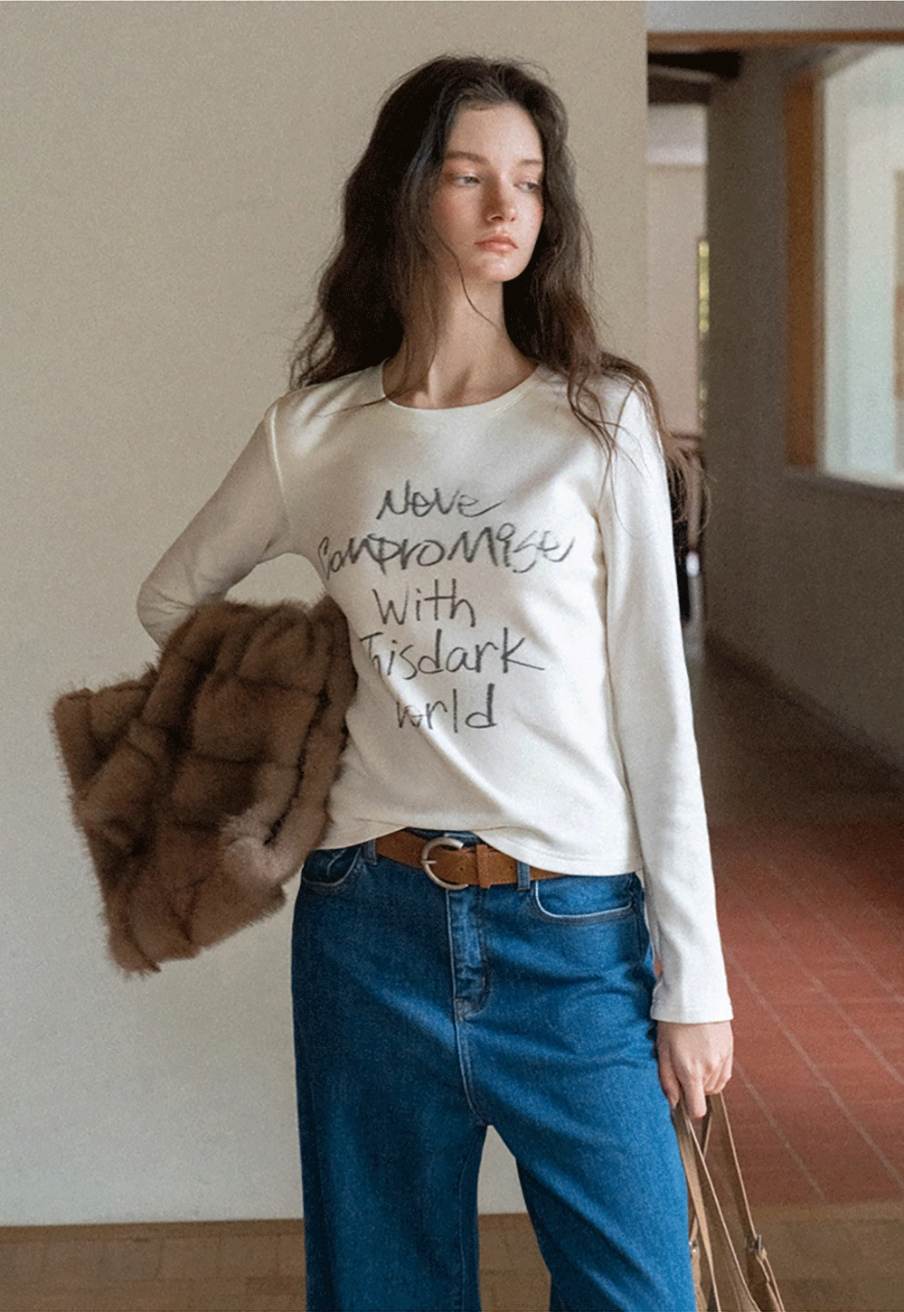 Chic Blue Wide-Legged High-Rise Jeans