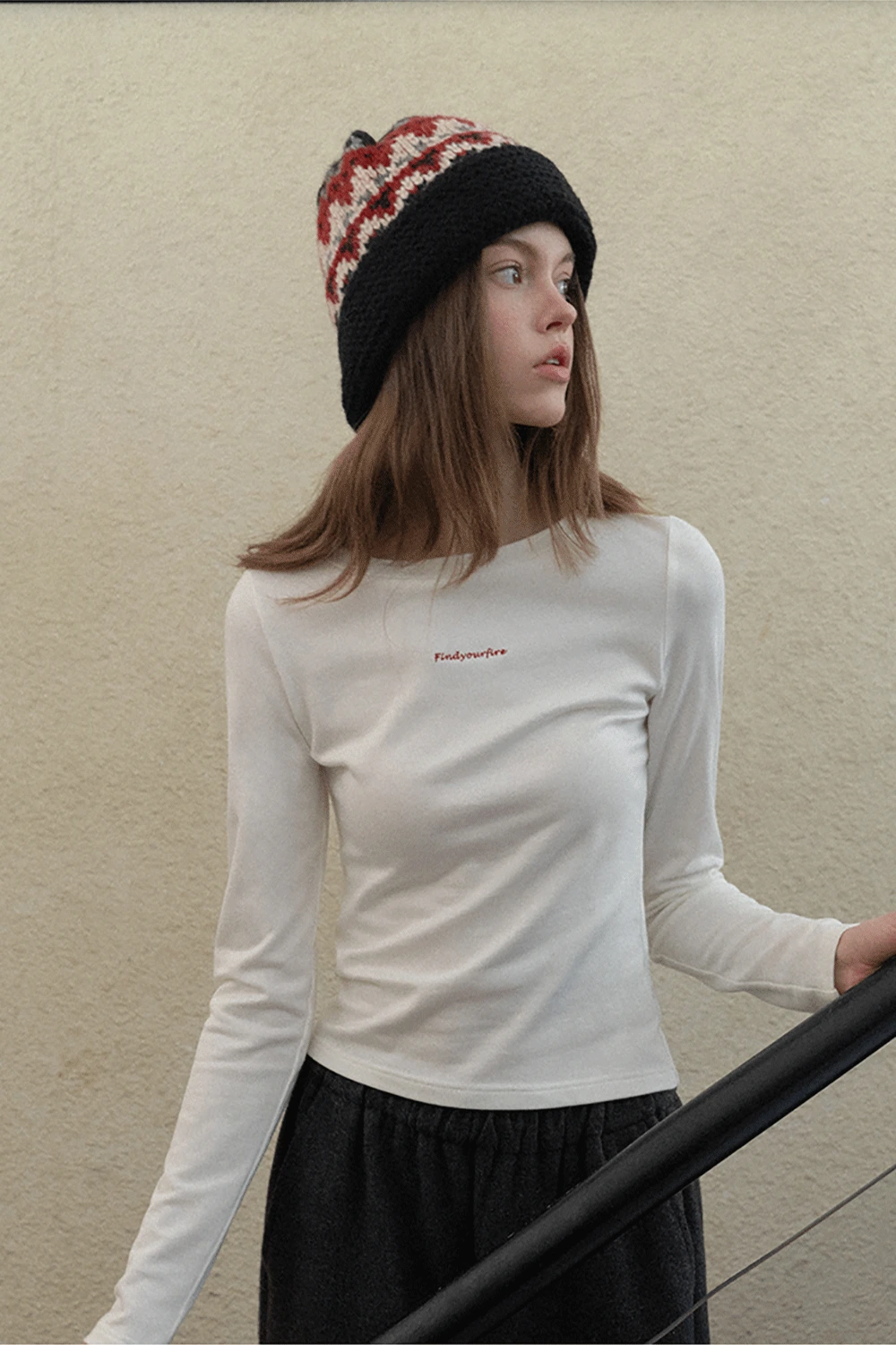 Japanese Vintage Jacquard Wool Blend Beret